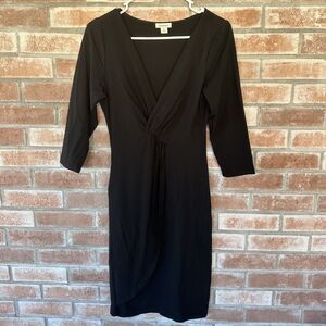 Sundance Faux Wrap Little Black Dress Small